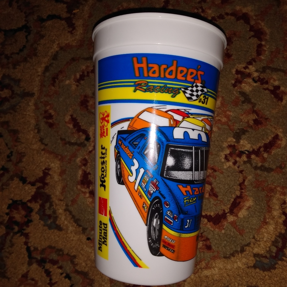 Vintage Ward Burton#31 Hardee's 1994 Winston Cup Schedule Tumbler